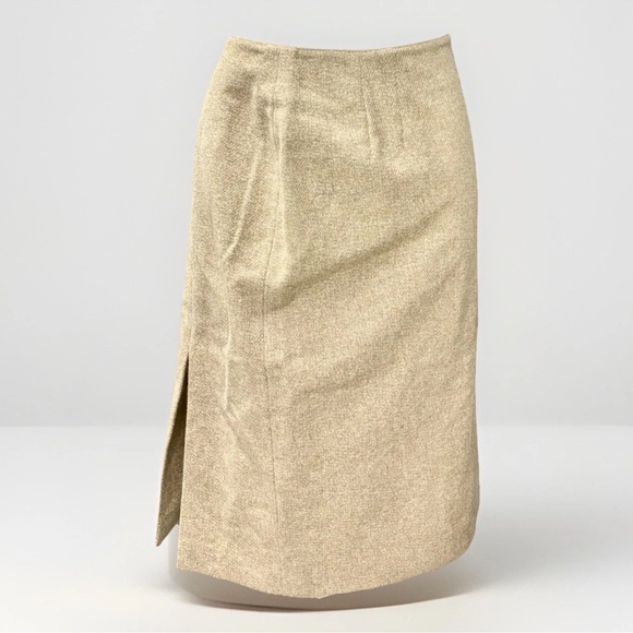 Valentino Dresses & Skirts - Vintage Valentino Miss V Wool Skirt Cream Beige Size 10